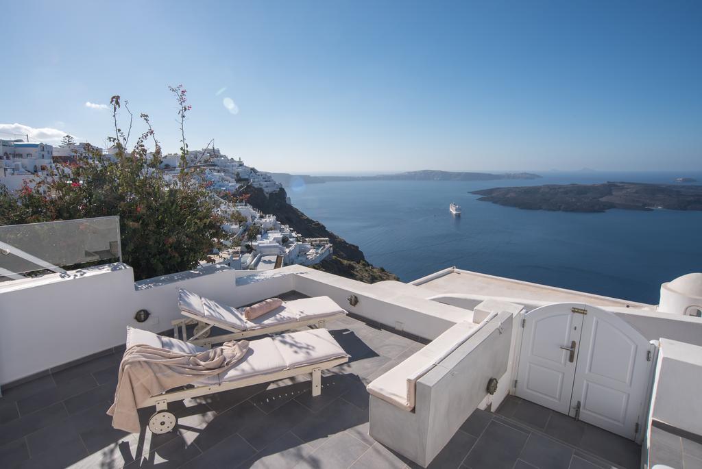 Karpimo Horizon - Caldera View With Private Hot Tub Villa Firosztefáni Kültér fotó