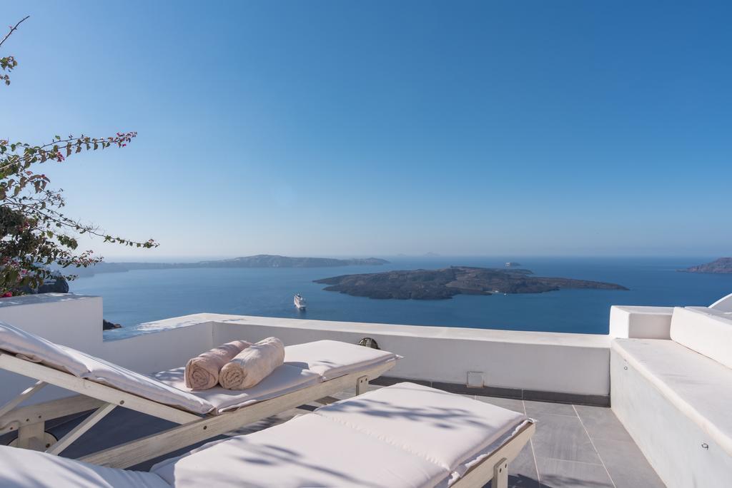 Karpimo Horizon - Caldera View With Private Hot Tub Villa Firosztefáni Kültér fotó