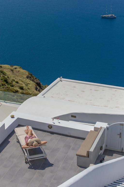 Karpimo Horizon - Caldera View With Private Hot Tub Villa Firosztefáni Kültér fotó