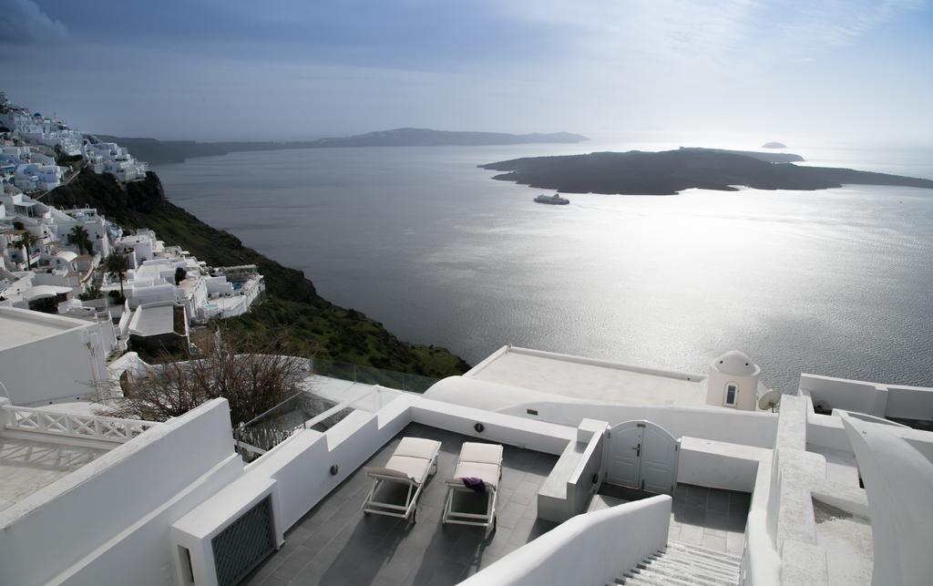 Karpimo Horizon - Caldera View With Private Hot Tub Villa Firosztefáni Szoba fotó