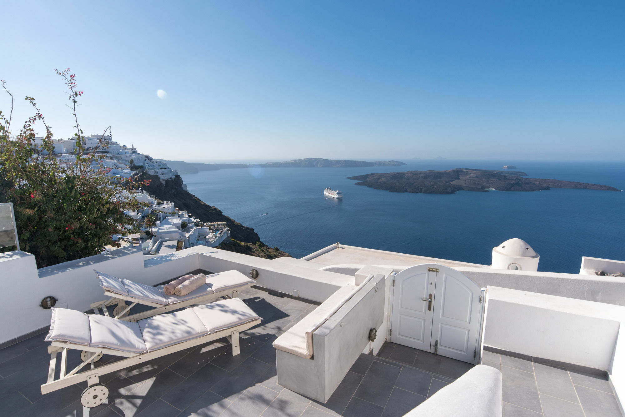 Karpimo Horizon - Caldera View With Private Hot Tub Villa Firosztefáni Kültér fotó