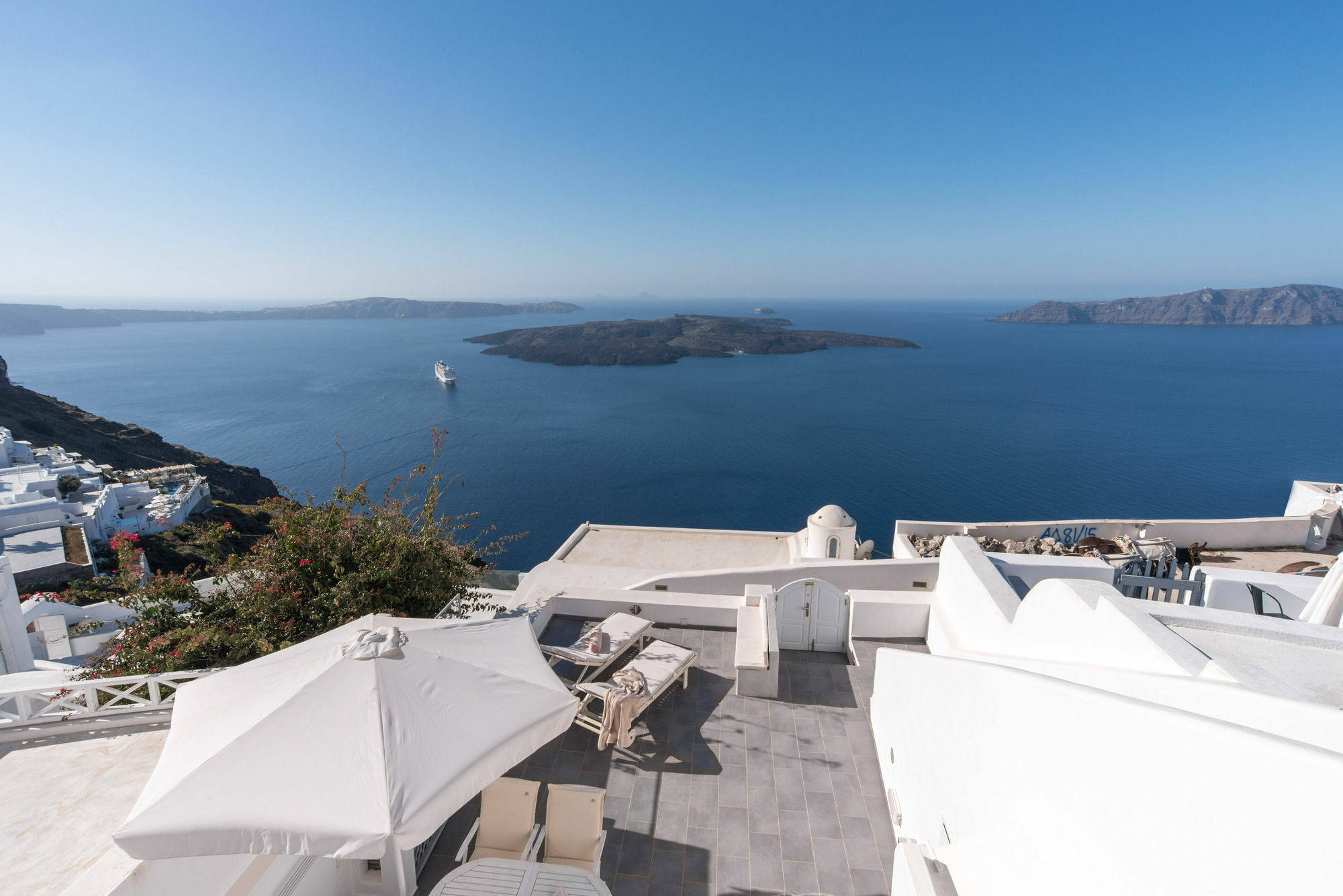 Karpimo Horizon - Caldera View With Private Hot Tub Villa Firosztefáni Kültér fotó